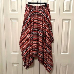 Stretchy/flowy long skirt. Says M but fits L/XL best!